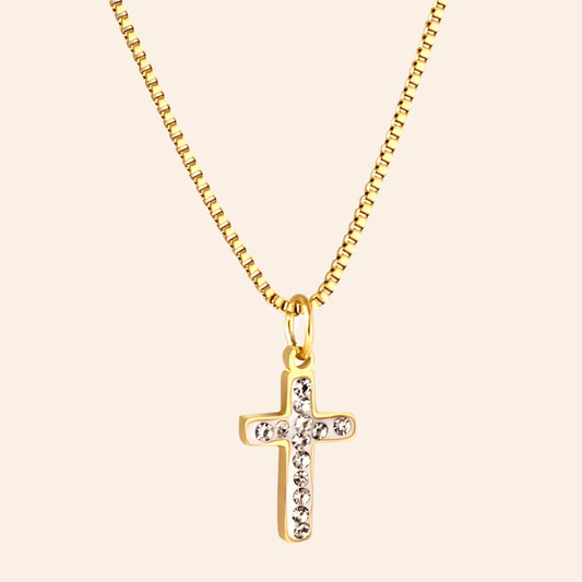 Crystal Radiance Cross Pendant Necklace